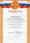 Похвальная грамота за добросовестный творческий труд, большой вклад в обучении и воспитании подрастающего поколения